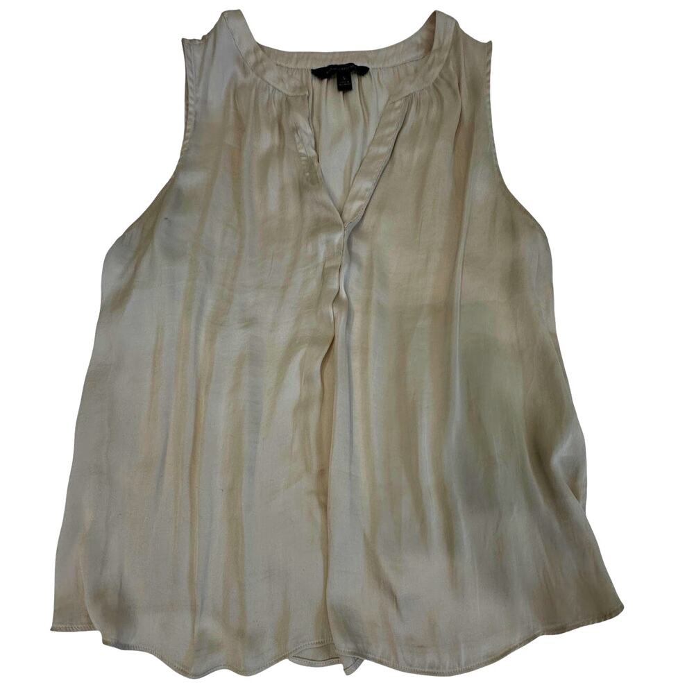 Banana Republic Beige Tan Sleeveless Satin Blouse Size S